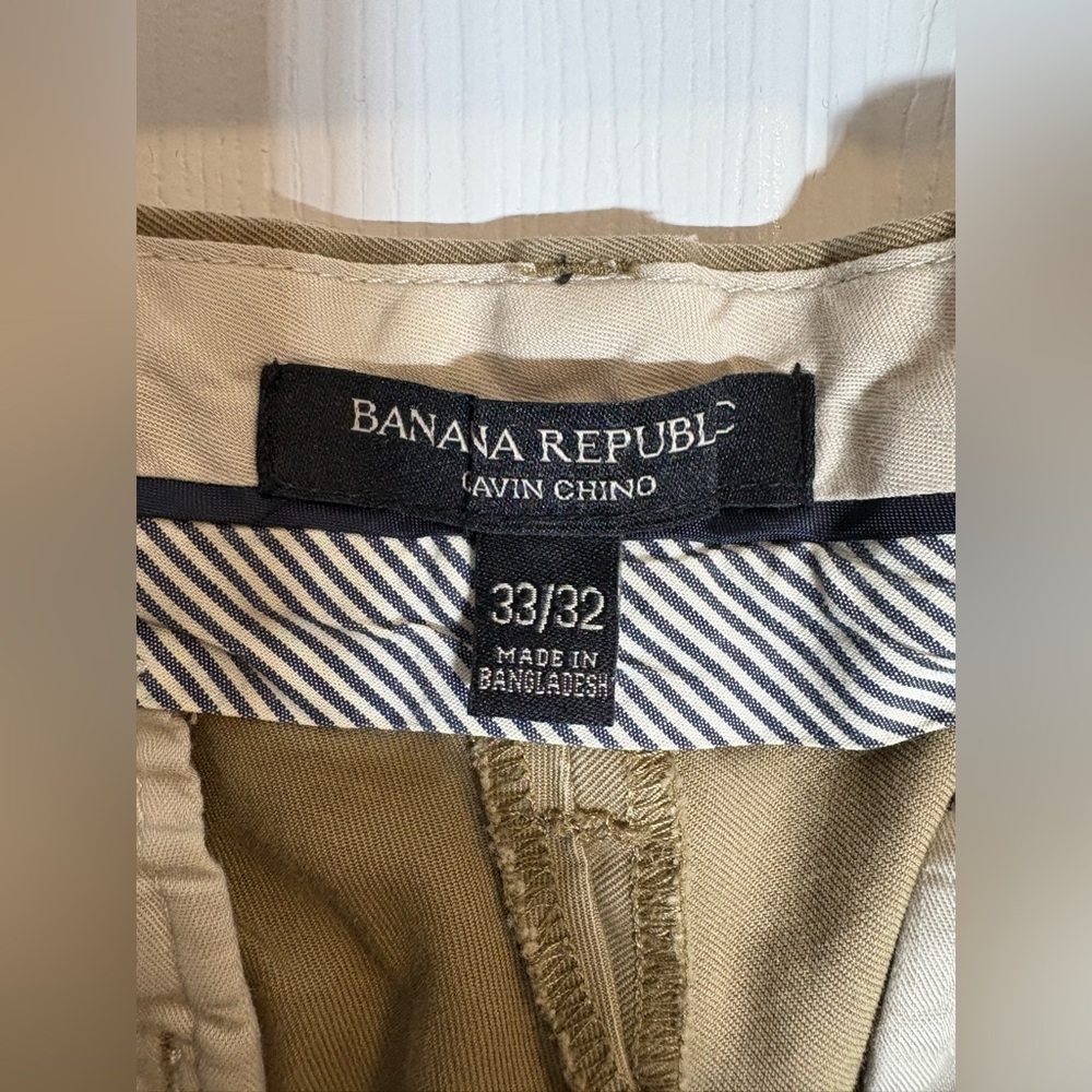 Banana Republic Men's Khaki Chinos 33x32 - Picture 2 of 6